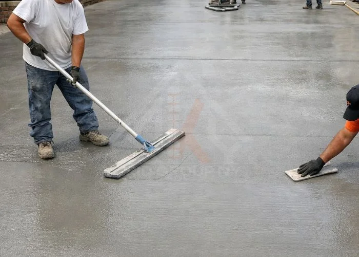 New concrete sidewalk installation completed by professional contractors