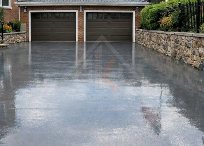 Concrete sidewalk curb repair restoring damaged curb edge in NYC