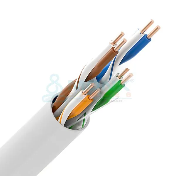 ETL White Riser Cat6 1000ft (CMR) UTP Solid Pure Bare Copper 4 Pair, 550MHz, 23AWG Cable