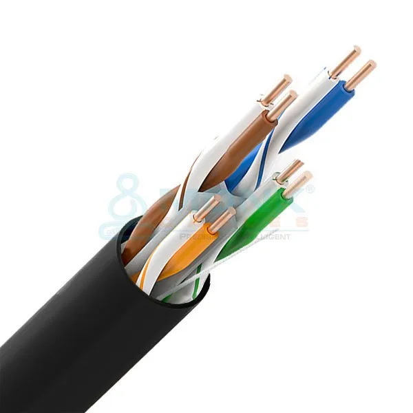 ETL Black Riser Cat6 1000ft (CMR) UTP Solid Pure Bare Copper 4 Pair, 550MHz, 23AWG Cable
