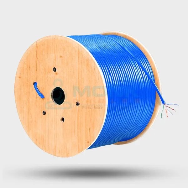 ETL-Listed Blue Riser Cat6a 1000ft UTP, 23AWG, 8-C, 750 MHz, Solid Bare Copper Ethernet Cable