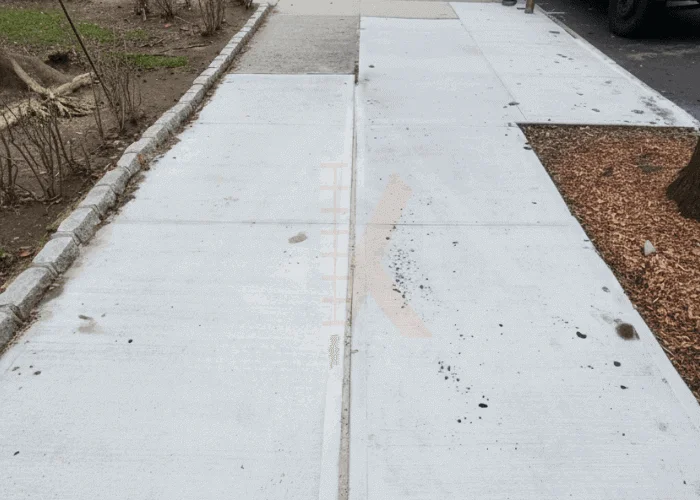 Full sidewalk replacement project meeting NYC DOT standards